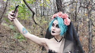 Halloween Cosplayes nőci ánuszba tolva