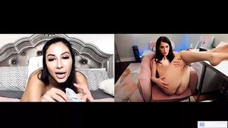 Evelyn Claire és Gianna Dior tinédzser leszbi web camos önnönélvezése