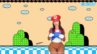 Sisi Rose termetes popós cosplayje super mario makerben cunci squirt órással