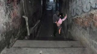 Fekete kurva keményen megkettyintve a favela domb urával a funk tánc után